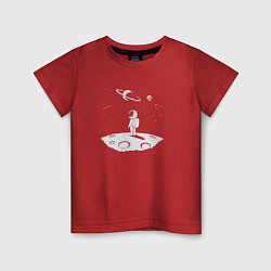 Футболка хлопковая детская Космический мечтатель, цвет: красный