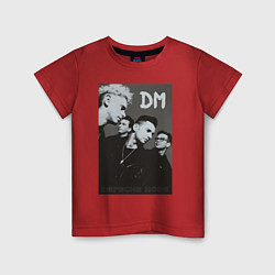 Футболка хлопковая детская Depeche Mode 90 Violator, цвет: красный