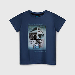 Футболка хлопковая детская Depeche Mode - Dave Gahan Collage, цвет: тёмно-синий