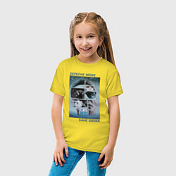 Футболка хлопковая детская Depeche Mode - Dave Gahan Collage, цвет: желтый — фото 2