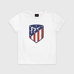 Футболка хлопковая детская Atletico Madrid FC, цвет: белый
