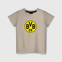 Футболка хлопковая детская Borussia fc sport, цвет: миндальный