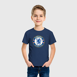 Футболка хлопковая детская Chelsea fc sport, цвет: тёмно-синий — фото 2