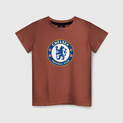Футболка хлопковая детская Chelsea fc sport, цвет: кирпичный