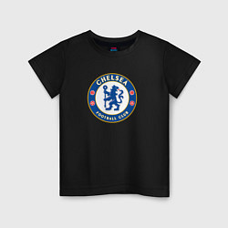 Футболка хлопковая детская Chelsea fc sport, цвет: черный