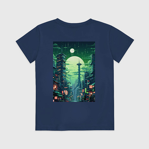 Детская футболка Токийский драйв / Тёмно-синий – фото 2