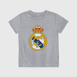 Футболка хлопковая детская Real madrid fc sport, цвет: меланж