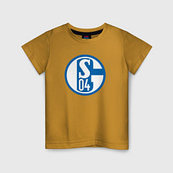 Футболка хлопковая детская Schalke 04 fc club, цвет: горчичный