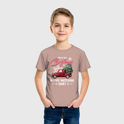 Футболка хлопковая детская Movie watching shirt, цвет: пыльно-розовый — фото 2