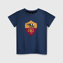 Футболка хлопковая детская Roma fc club, цвет: тёмно-синий