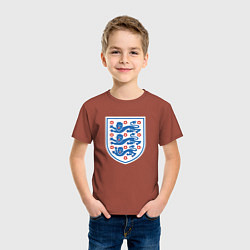 Футболка хлопковая детская Англия фк, цвет: кирпичный — фото 2