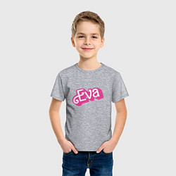 Футболка хлопковая детская Eva -retro barbie style, цвет: меланж — фото 2