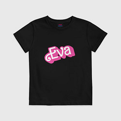 Футболка хлопковая детская Eva -retro barbie style, цвет: черный