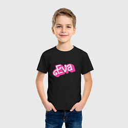 Футболка хлопковая детская Eva -retro barbie style, цвет: черный — фото 2