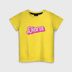 Футболка хлопковая детская Diana - retro Barbie style, цвет: желтый