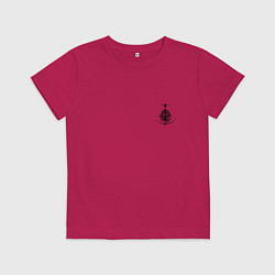 Футболка хлопковая детская Знак из Elden Ring - мини, цвет: маджента