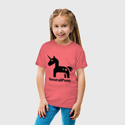 Футболка хлопковая детская Neural Pony, цвет: коралловый — фото 2