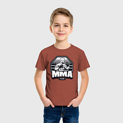 Футболка хлопковая детская MMA club, цвет: кирпичный — фото 2