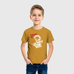 Футболка хлопковая детская Призрак коммунизма, цвет: горчичный — фото 2