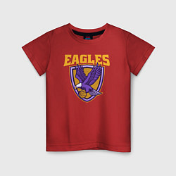 Футболка хлопковая детская Eagles basketball, цвет: красный
