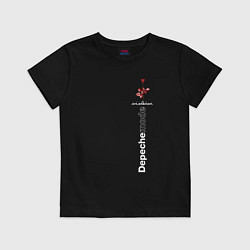 Футболка хлопковая детская Depeche Mode - Violator роза, цвет: черный