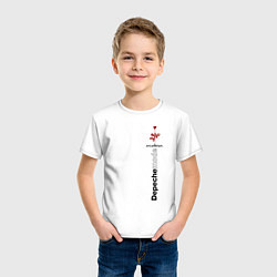 Футболка хлопковая детская Depeche Mode - Роза Violator, цвет: белый — фото 2