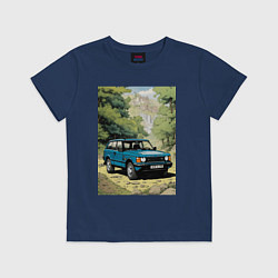 Футболка хлопковая детская Land Rover - Range Rover 1998, цвет: тёмно-синий