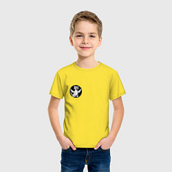 Футболка хлопковая детская Котодракон, цвет: желтый — фото 2