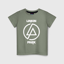 Футболка хлопковая детская Linkin Park logo, цвет: авокадо