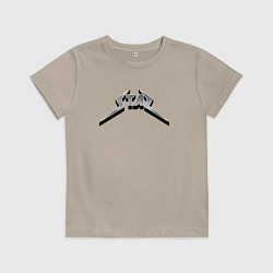 Футболка хлопковая детская Стас в стиле рок-группы Металлика, цвет: миндальный
