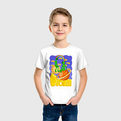 Футболка хлопковая детская Инопланетяне Dream, цвет: белый — фото 2