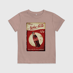 Футболка хлопковая детская Nuka cola price, цвет: пыльно-розовый