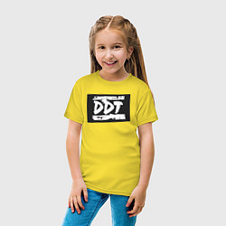 Футболка хлопковая детская ДДТ - логотип, цвет: желтый — фото 2