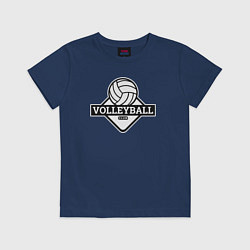 Футболка хлопковая детская Volleyball club, цвет: тёмно-синий