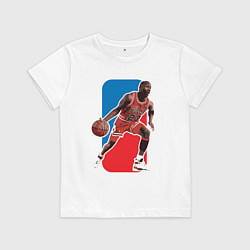 Футболка хлопковая детская Jordan play, цвет: белый