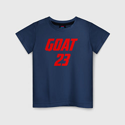 Футболка хлопковая детская Goat 23, цвет: тёмно-синий