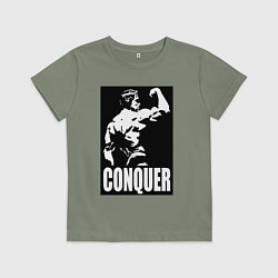 Футболка хлопковая детская Арнольд - конкурируй, цвет: авокадо