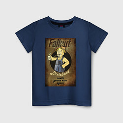 Футболка хлопковая детская Fallout - dixieland, цвет: тёмно-синий
