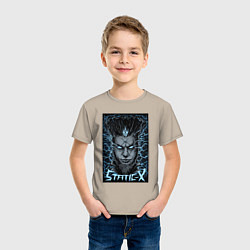 Футболка хлопковая детская Static-X - Wayne head, цвет: миндальный — фото 2
