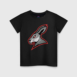 Футболка хлопковая детская Rabbit team, цвет: черный