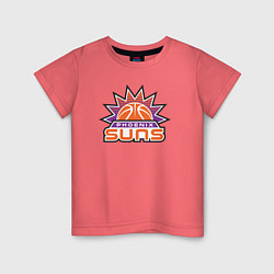 Футболка хлопковая детская Phoenix Suns, цвет: коралловый