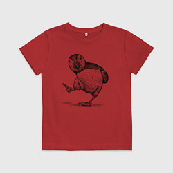 Футболка хлопковая детская Тупик шагает, цвет: красный