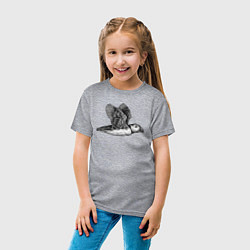 Футболка хлопковая детская Тупик летит, цвет: меланж — фото 2