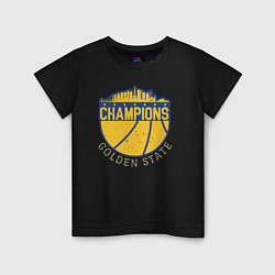 Футболка хлопковая детская Champions Golden State, цвет: черный