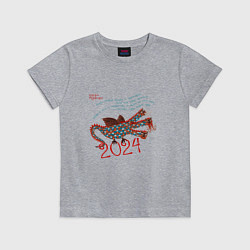 Детская футболка Новый год с русским драконом