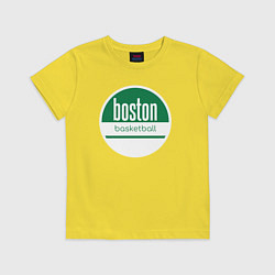 Футболка хлопковая детская Boston basket, цвет: желтый