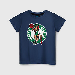 Футболка хлопковая детская Boston Celtics girl, цвет: тёмно-синий