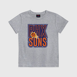 Футболка хлопковая детская Phx Suns, цвет: меланж