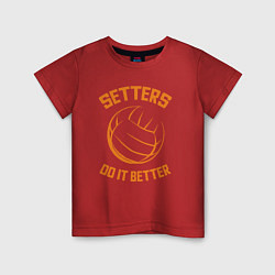 Футболка хлопковая детская Setters do it better, цвет: красный