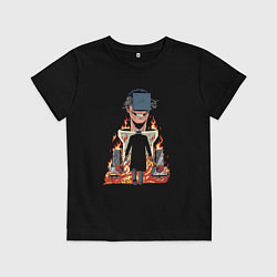 Футболка хлопковая детская Камерамен против Скибиди туалета, цвет: черный